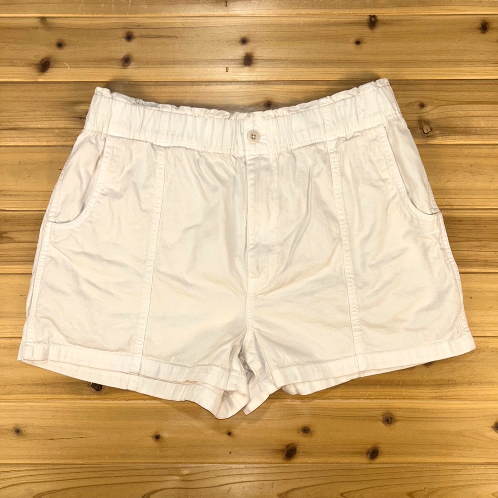 Madewell Shorts Womens 30 Cream Paperbag High Rise Utility Shorts